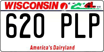 WI license plate 620PLP