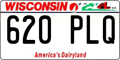 WI license plate 620PLQ