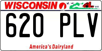 WI license plate 620PLV