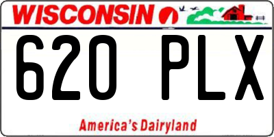 WI license plate 620PLX