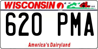 WI license plate 620PMA