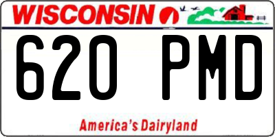 WI license plate 620PMD