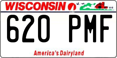 WI license plate 620PMF