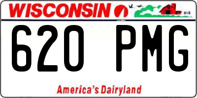 WI license plate 620PMG