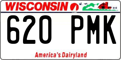 WI license plate 620PMK