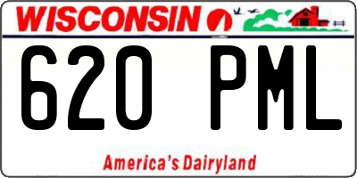 WI license plate 620PML