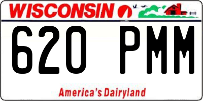 WI license plate 620PMM