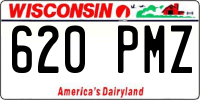 WI license plate 620PMZ