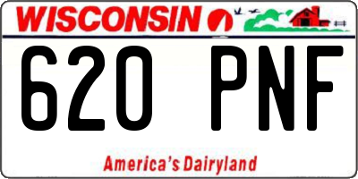 WI license plate 620PNF