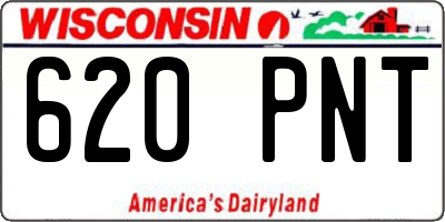 WI license plate 620PNT