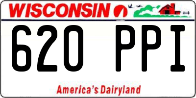 WI license plate 620PPI