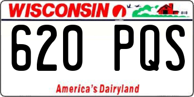 WI license plate 620PQS