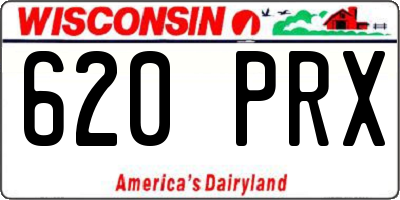 WI license plate 620PRX