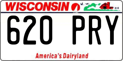 WI license plate 620PRY
