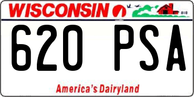 WI license plate 620PSA