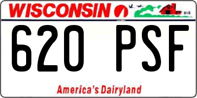WI license plate 620PSF