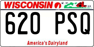 WI license plate 620PSQ