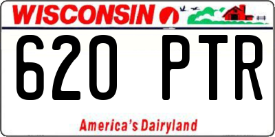 WI license plate 620PTR