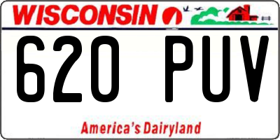 WI license plate 620PUV