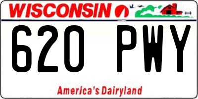 WI license plate 620PWY