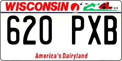 WI license plate 620PXB