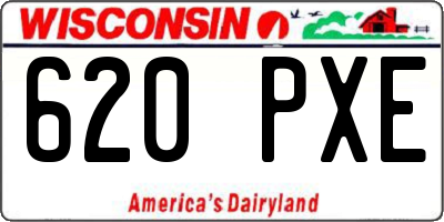 WI license plate 620PXE