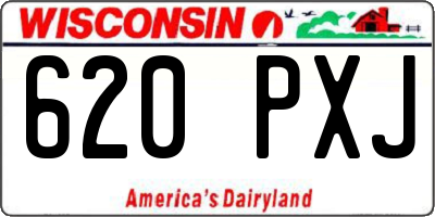 WI license plate 620PXJ