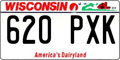 WI license plate 620PXK