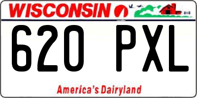 WI license plate 620PXL