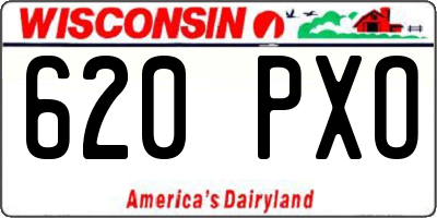 WI license plate 620PXO
