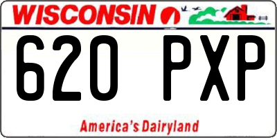 WI license plate 620PXP