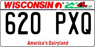 WI license plate 620PXQ