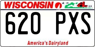WI license plate 620PXS