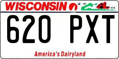 WI license plate 620PXT