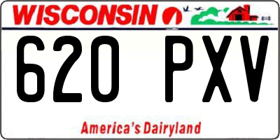 WI license plate 620PXV