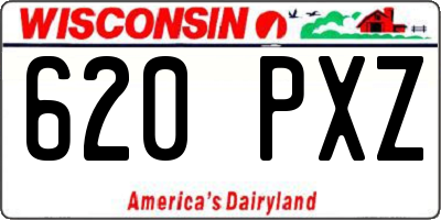 WI license plate 620PXZ