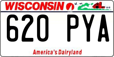 WI license plate 620PYA
