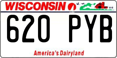 WI license plate 620PYB