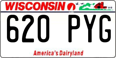 WI license plate 620PYG