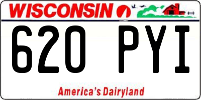 WI license plate 620PYI
