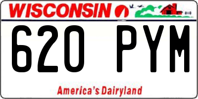 WI license plate 620PYM