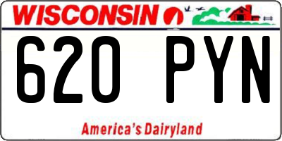 WI license plate 620PYN