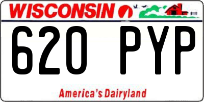WI license plate 620PYP