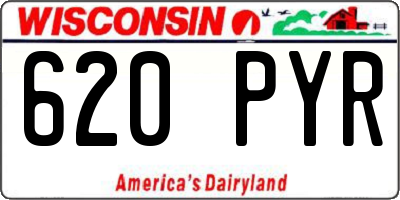 WI license plate 620PYR