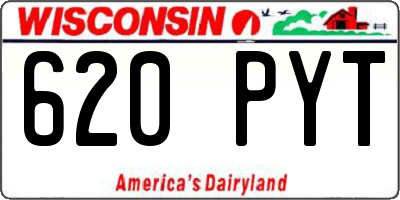 WI license plate 620PYT