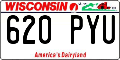 WI license plate 620PYU
