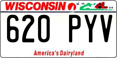 WI license plate 620PYV