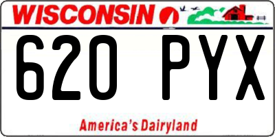 WI license plate 620PYX