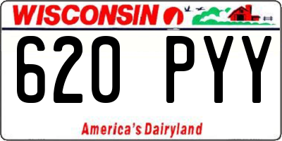 WI license plate 620PYY