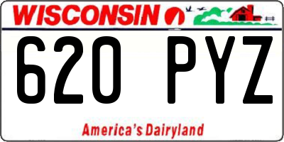 WI license plate 620PYZ